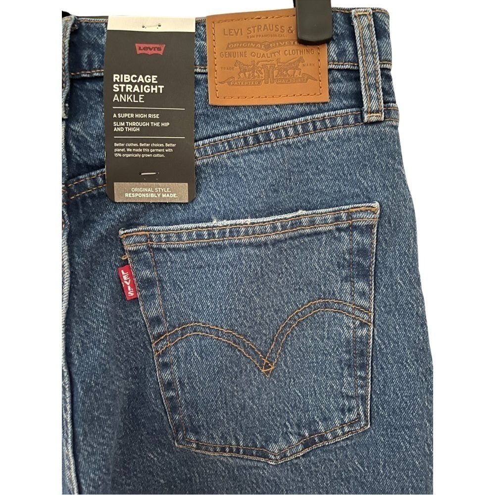 NWT Levi's Women's Ribcage Straight Ankle Jeans Size 30x27 - Picture 5 of 7